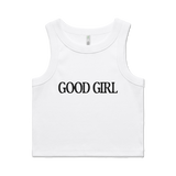 Good Girl Crop Tank White