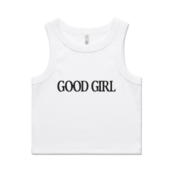 Good Girl Crop Tank White