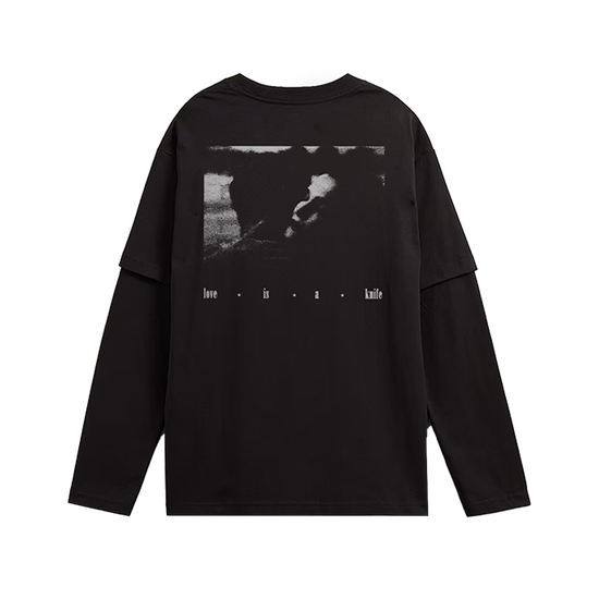 Love Is A Knife Twofer T-Shirt Black