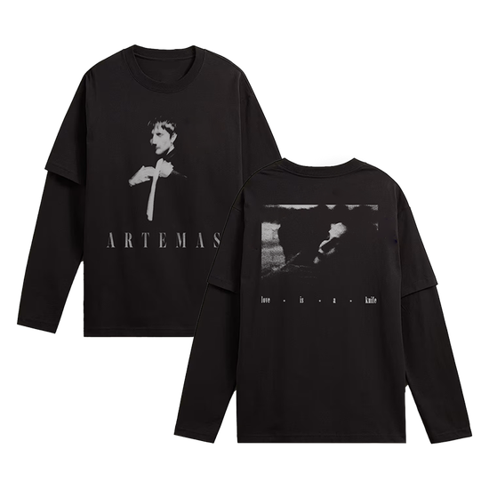 Love Is A Knife Twofer T-Shirt Black